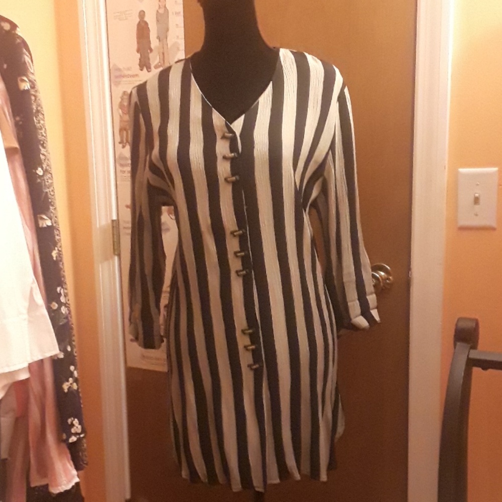 Michael Blake blazer/dress stripes